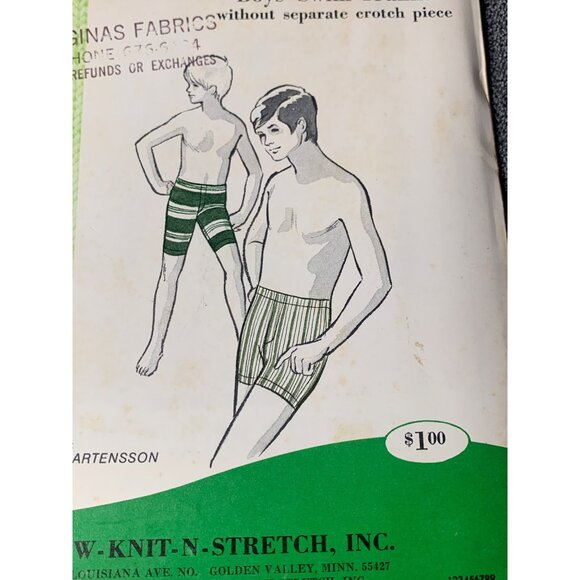 Sew Knit N Stretch Sew Boys Swim Trucks Sewing Pattern sz 8 10 12 161 - uncut - Picture 2 of 11